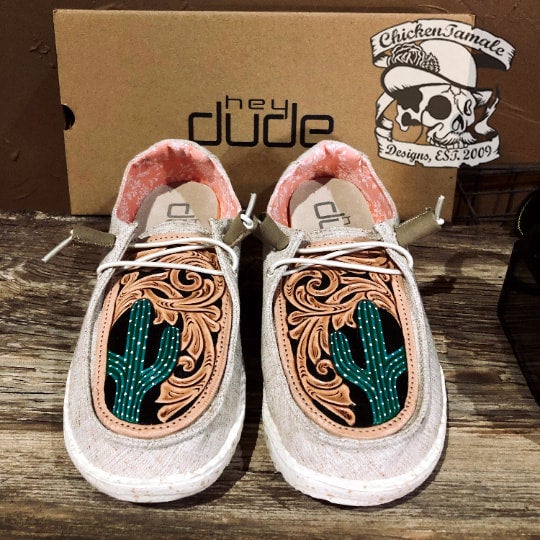 WOMENS* Cactus Hey Dude shoes | ChickenTamale Designs
