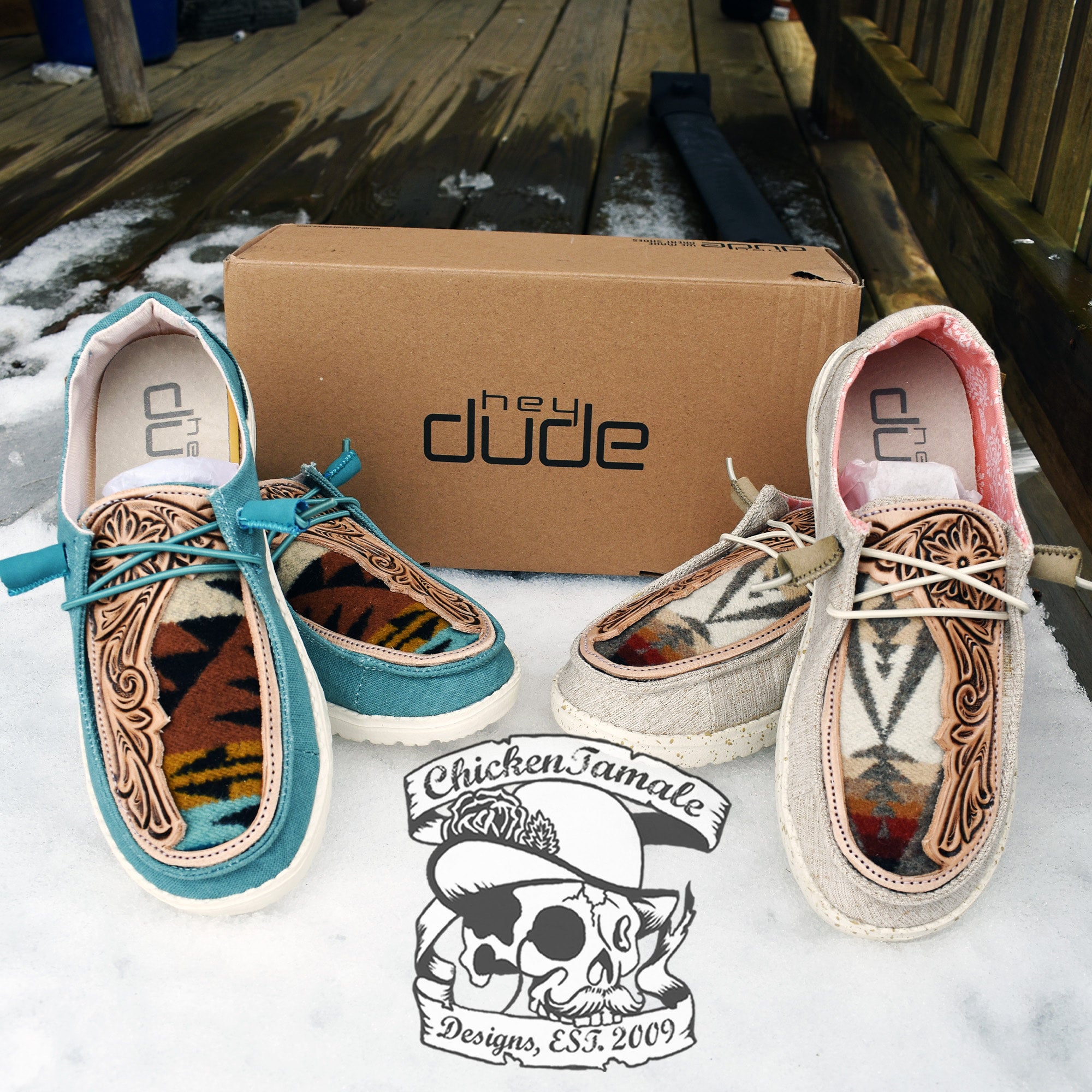 WOMENS* Pendleton inlay Hey Dude shoes