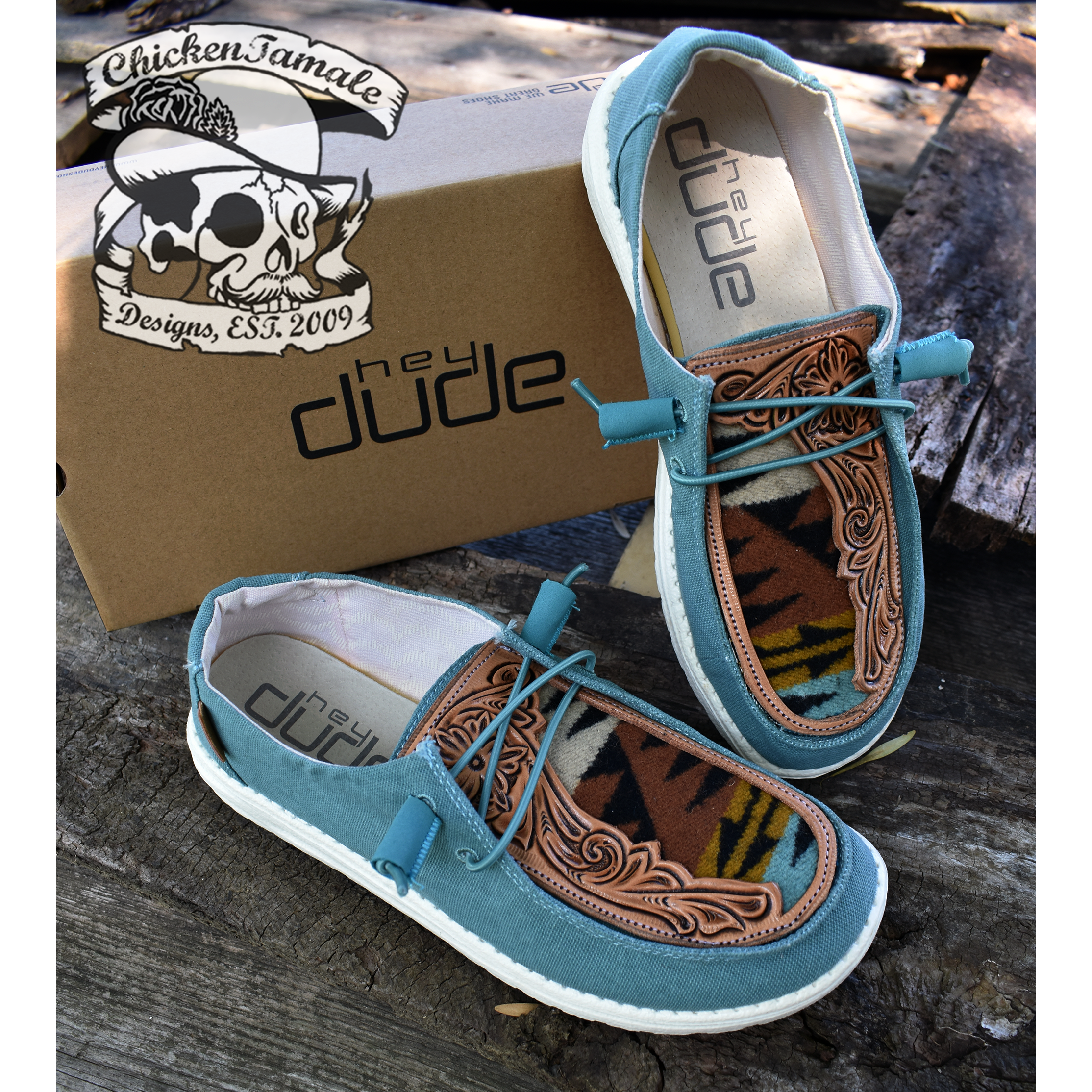 WOMENS* Pendleton inlay Hey Dude shoes