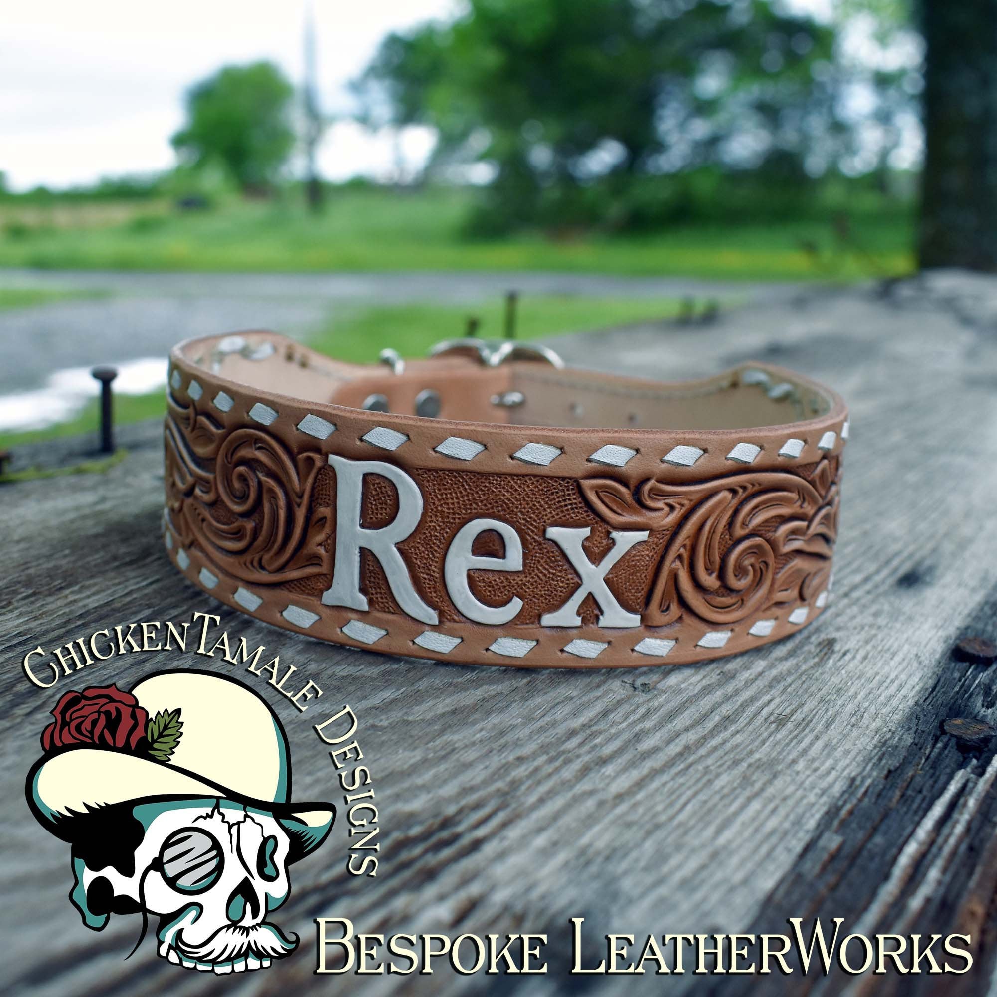 Custom western dog collars hot sale